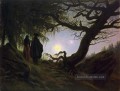 Mann und Frau den Mond betrachtend CDF romantische Caspar David Friedrich